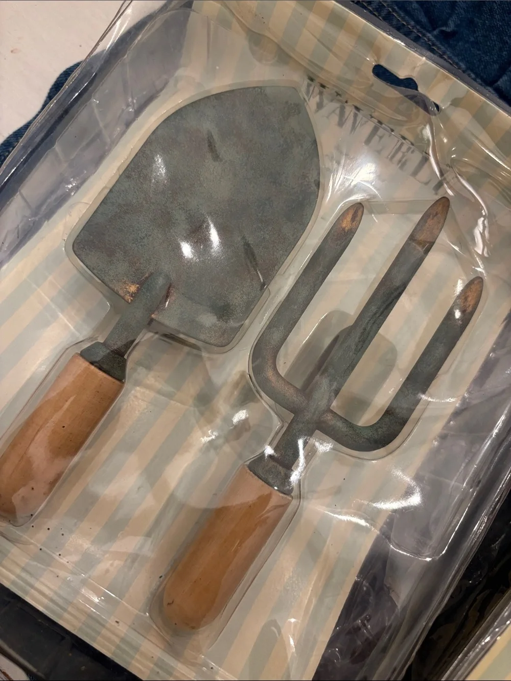 Vtg New Waverly Garden Tools Curtains Draperies Rod Tie Backs